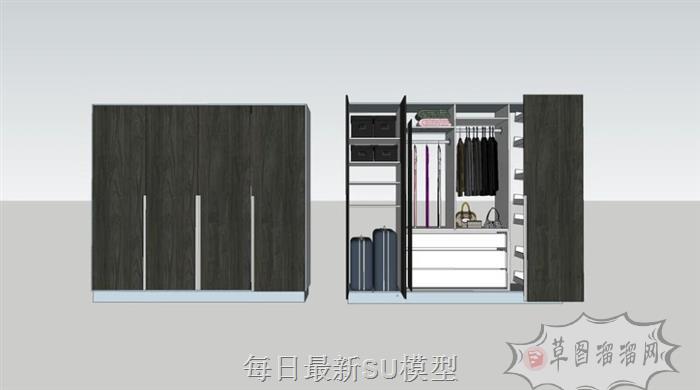 衣柜柜子家具SU模型