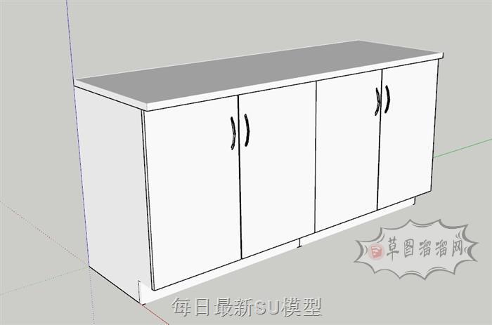 边桌柜矮柜鞋柜SU模型