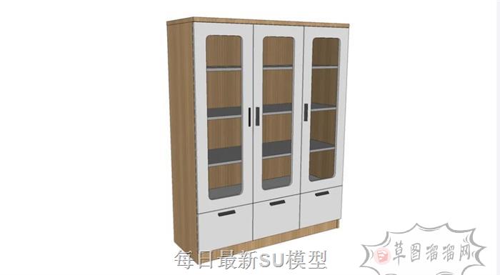 高柜柜子置物柜SU模型
