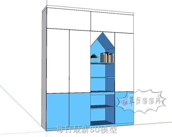 儿童高柜柜子SU模型