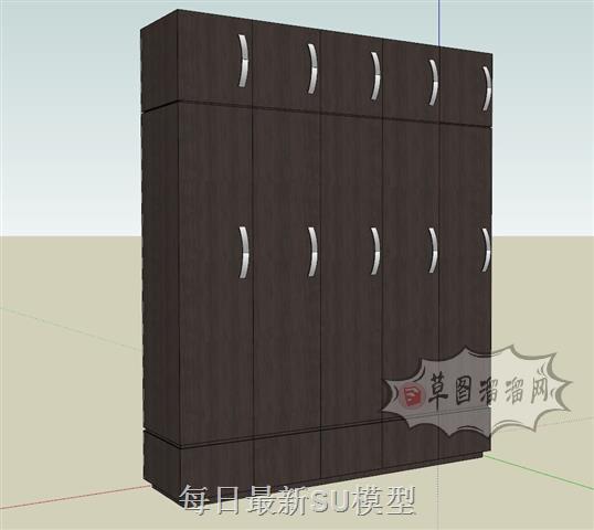 高柜子衣柜柜子SU模型