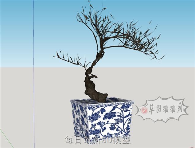 美式边桌柜鹿头SU模型