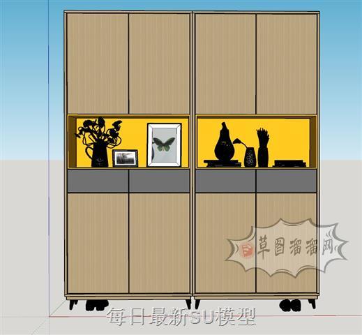 鞋柜工艺品花瓶SU模型