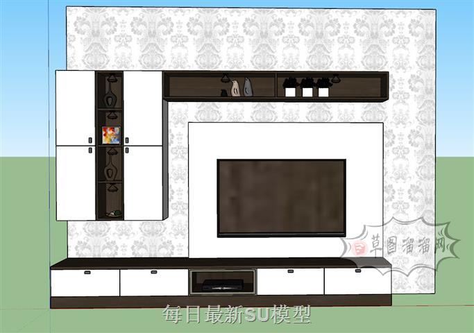 电视柜工艺品摆件SU模型