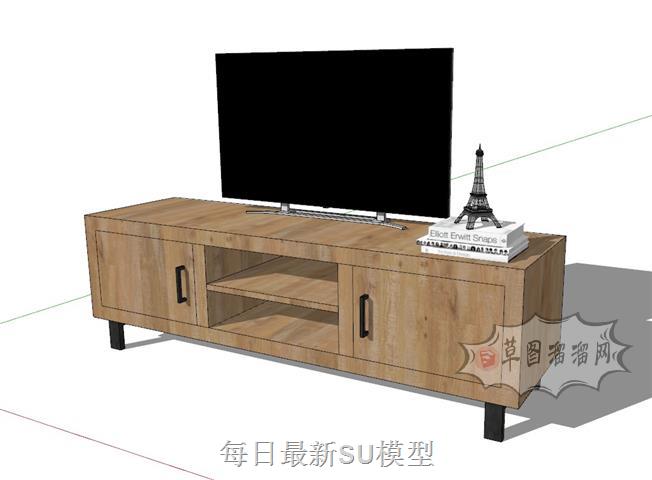 电视柜电视机SU模型