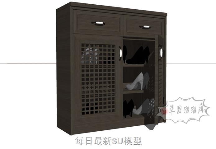鞋柜鞋架SU模型