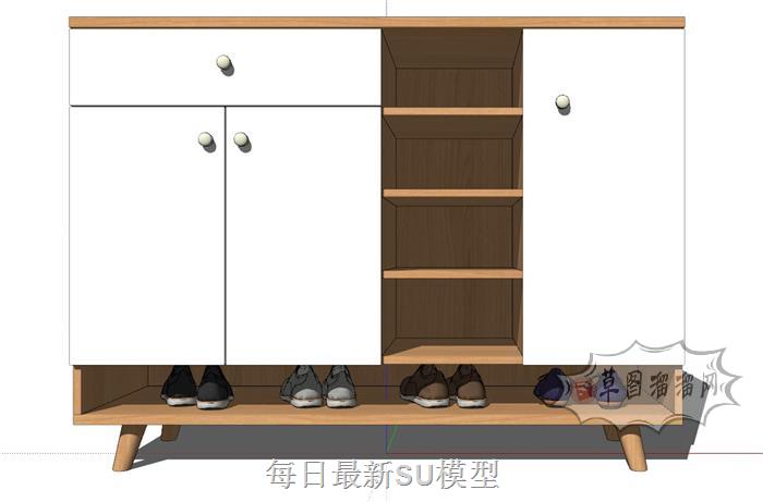 鞋柜鞋架SU模型