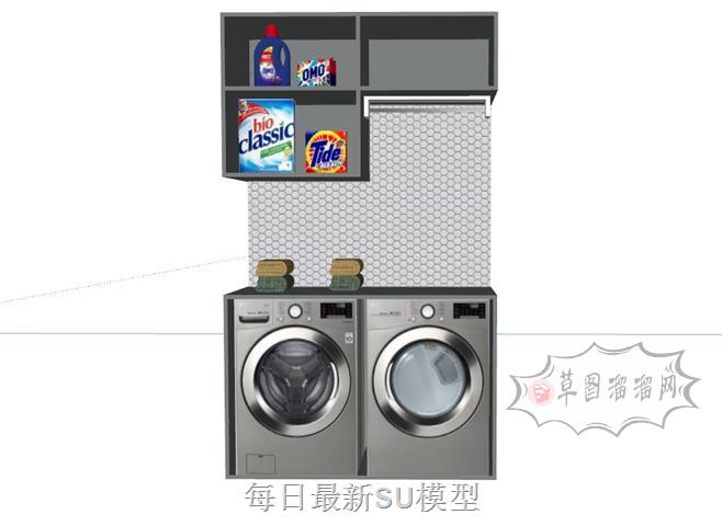 洗衣柜SU模型