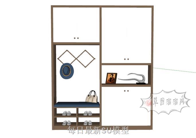 鞋柜鞋架SU模型