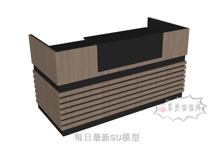 前台柜接待台SU模型