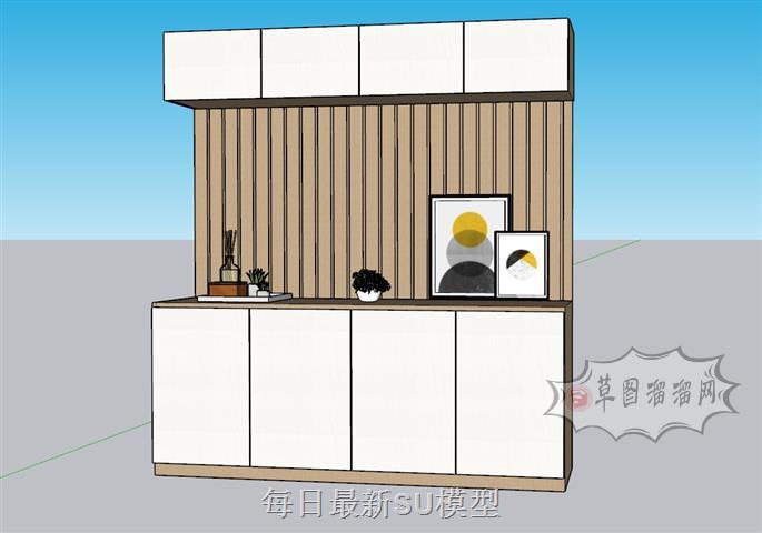 边柜装饰柜玄关柜SU模型
