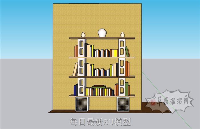 书架书柜SU模型