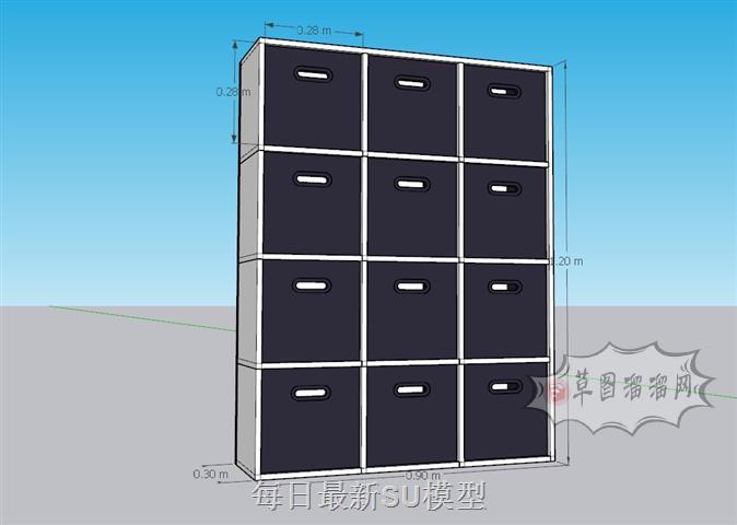 储物柜置物柜SU模型