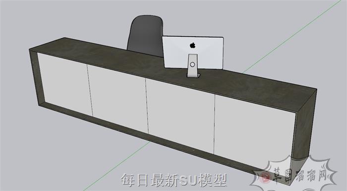 前台柜接待柜接待台SU模型
