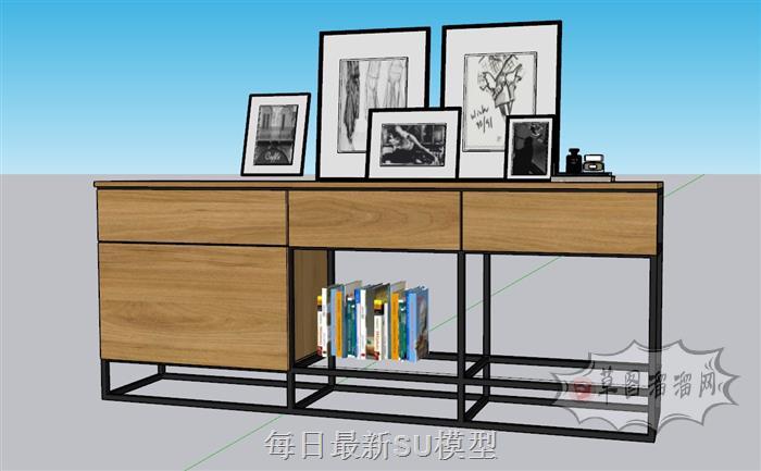边柜矮柜装饰柜SU模型