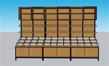 超市商品展示柜SU模型
