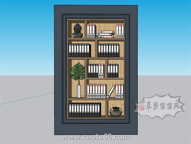书柜书架SU模型