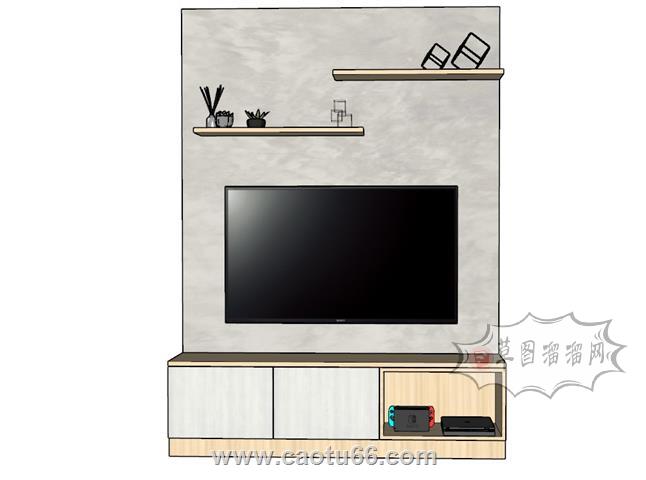 电视柜SU模型