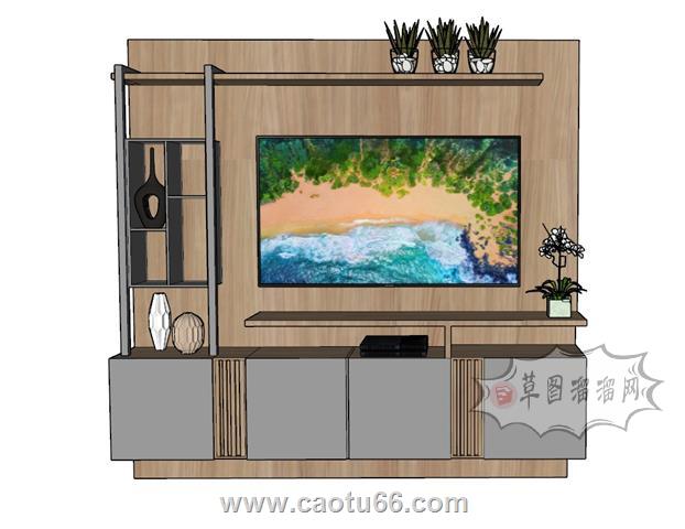 电视柜SU模型