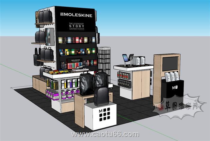 商品展示柜展示架SU模型