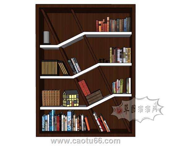 书柜书架SU模型