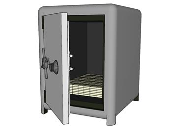 保险柜保险箱SU模型