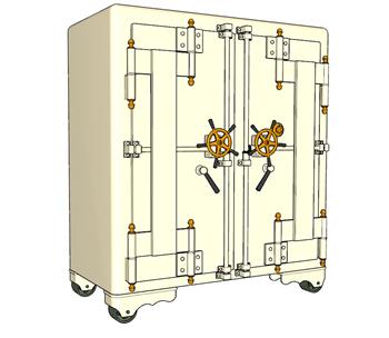保险柜保险箱SU模型