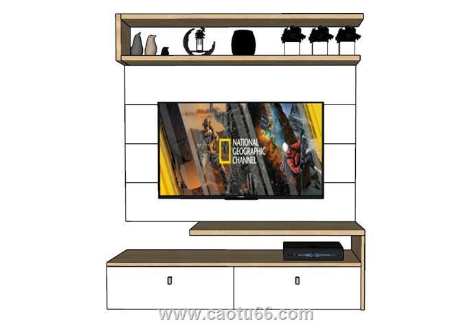 电视柜SU模型