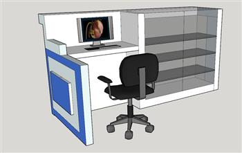 前台柜展示柜SU模型