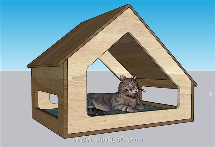 猫窝狗窝宠物屋SU模型