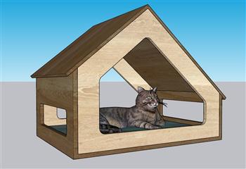 猫窝狗窝宠物屋SU模型