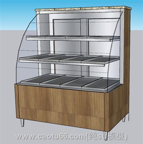 蛋糕柜商品展柜SU模型