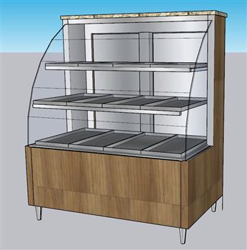 蛋糕柜商品展柜SU模型