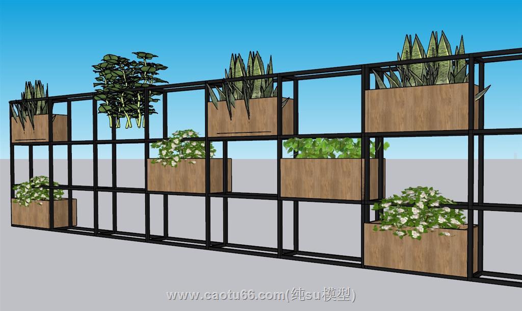 植物架装饰绿植架SU模型