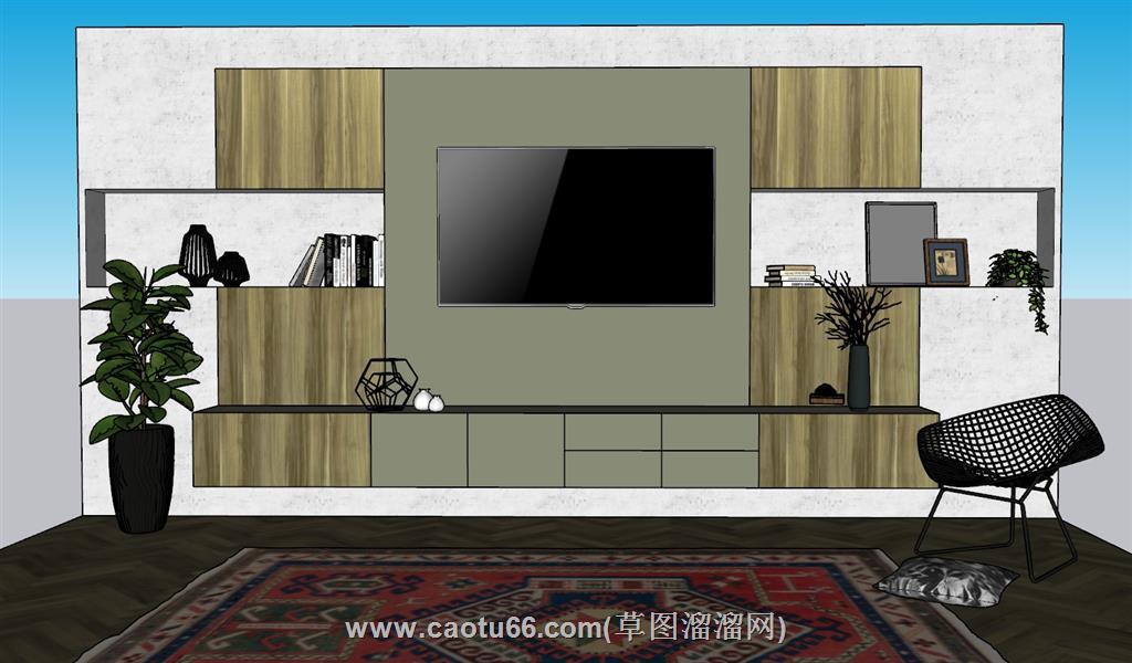 电视柜SU模型