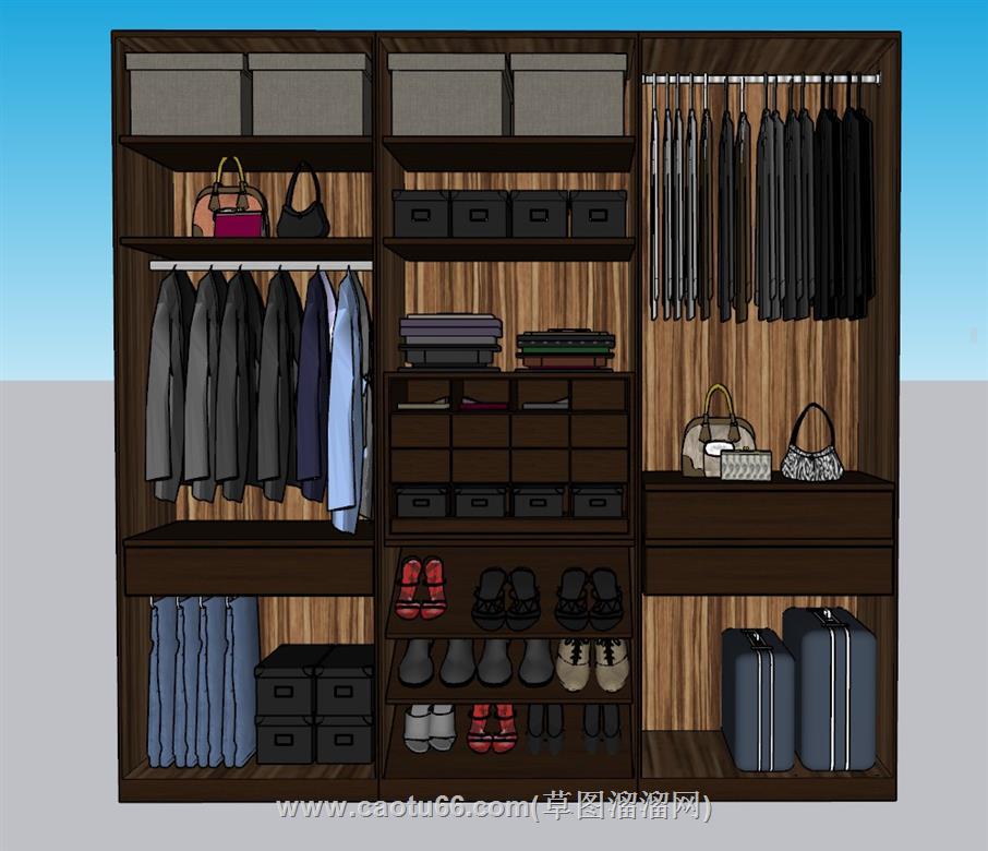 衣服衣柜衣帽柜SU模型