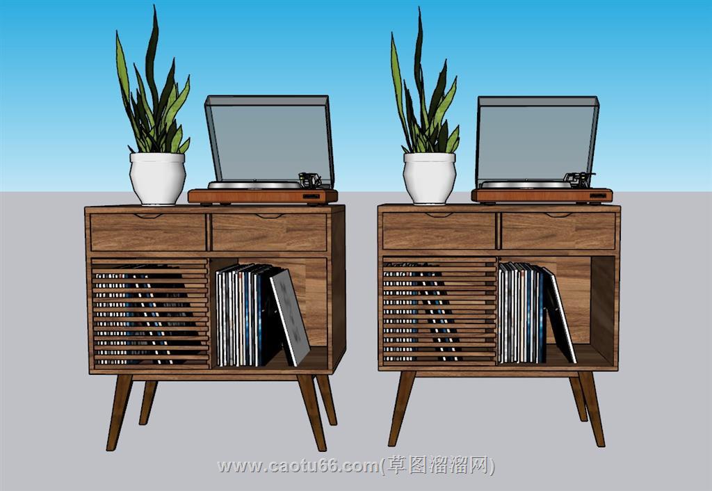 边柜边桌装饰柜SU模型
