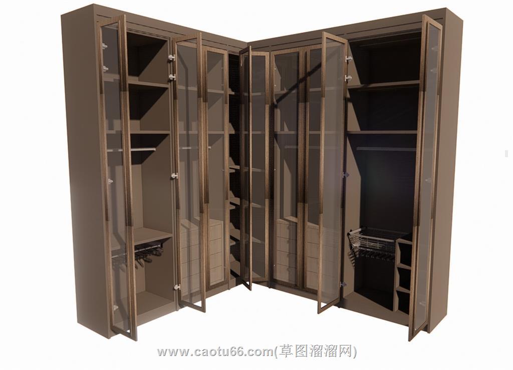 衣帽柜衣柜衣帽间SU模型