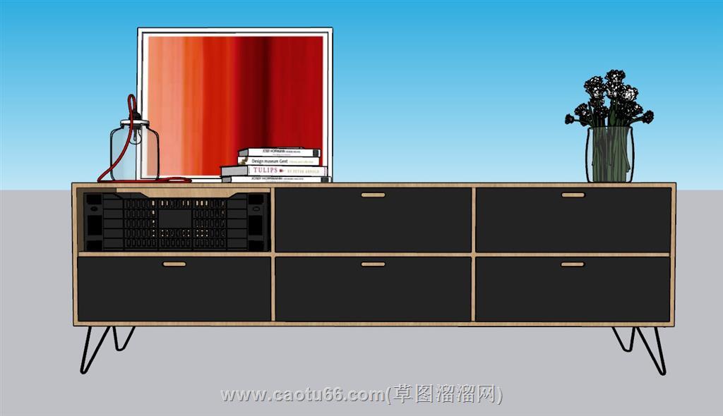 装饰柜边柜SU模型