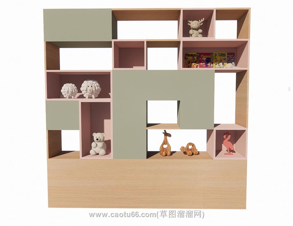 儿童玩具柜SU模型