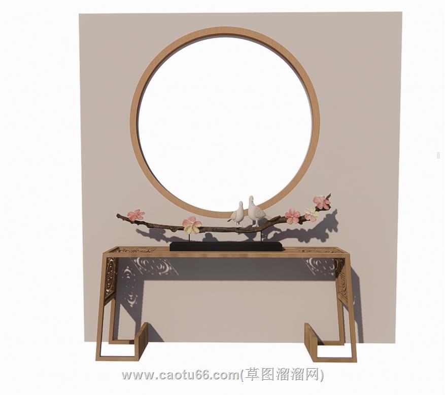 瑞景台端景台SU模型