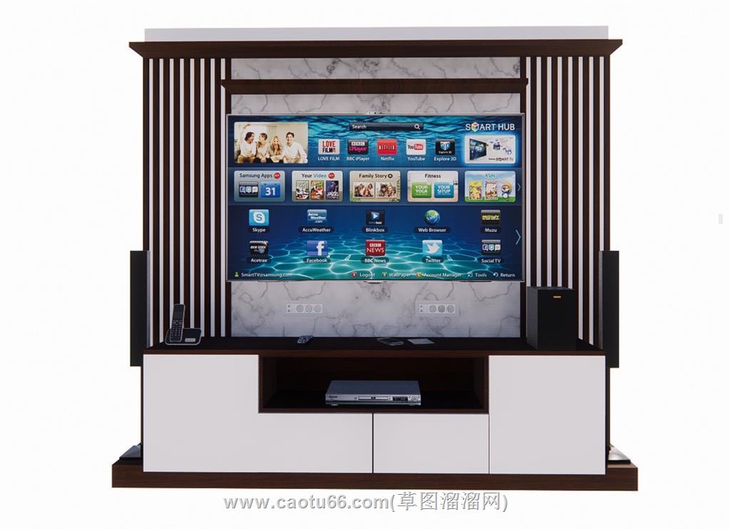 电视柜SU模型