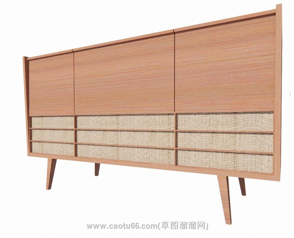 边桌柜SU模型