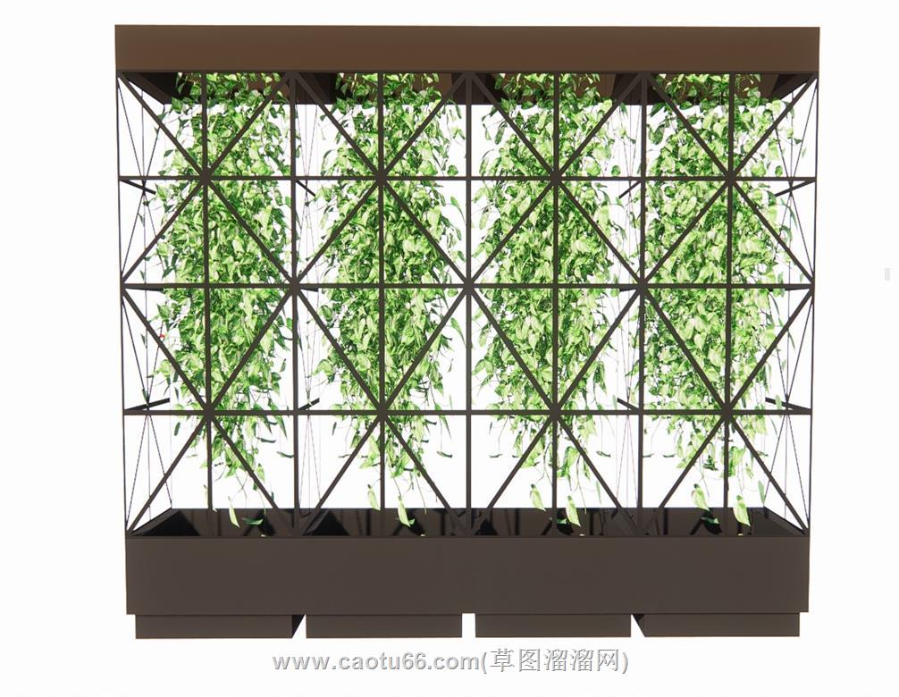 绿植柜装饰柜SU模型