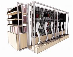 丝袜腿模展柜SU模型