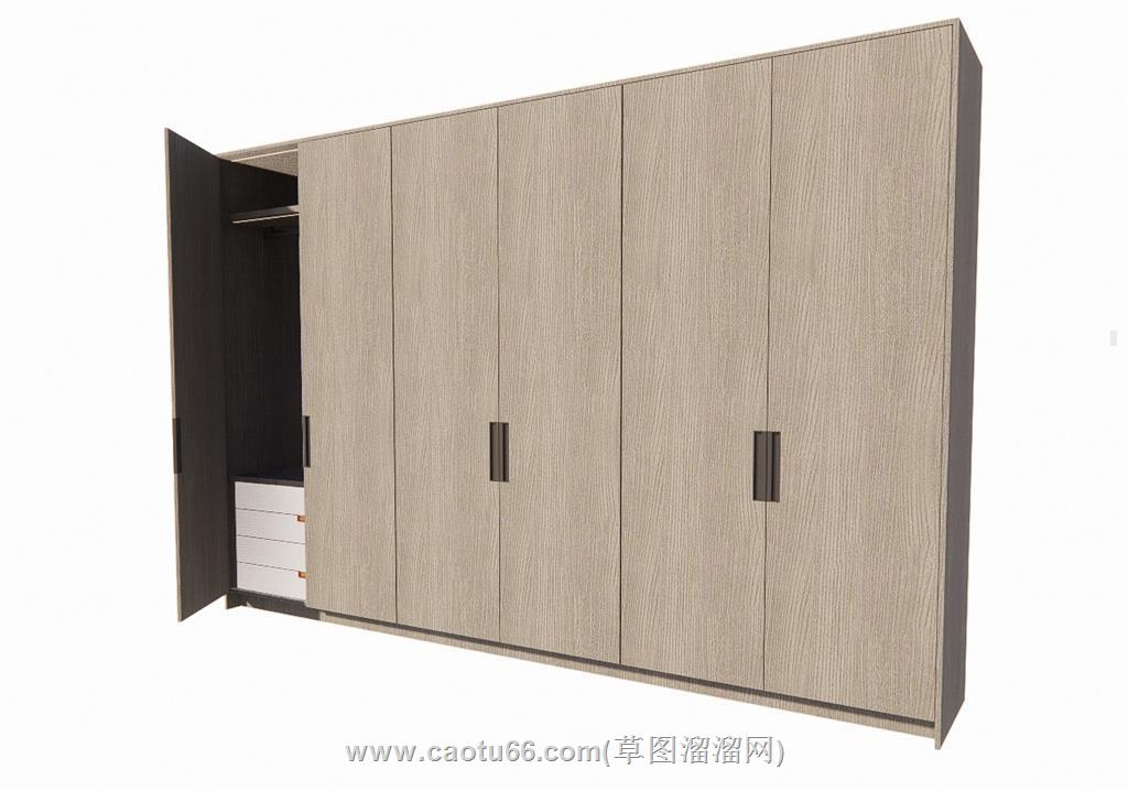 衣柜木柜SU模型