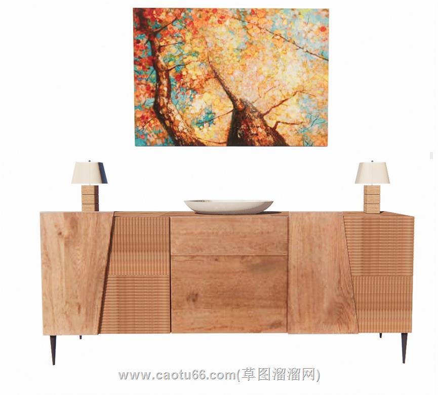 边桌柜SU模型