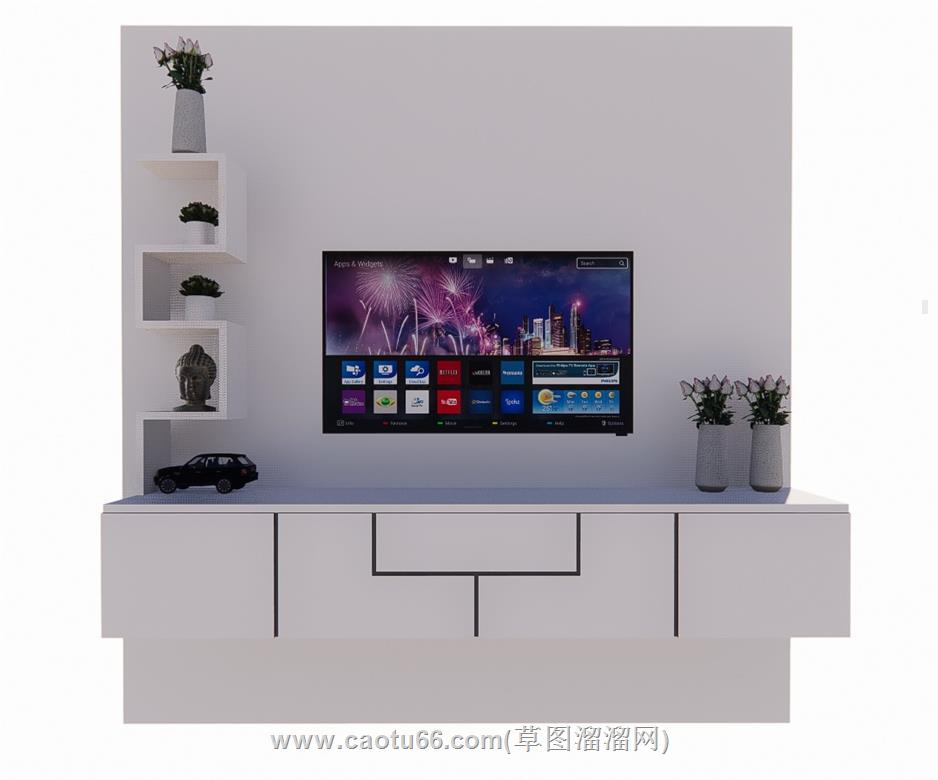 电视柜SU模型