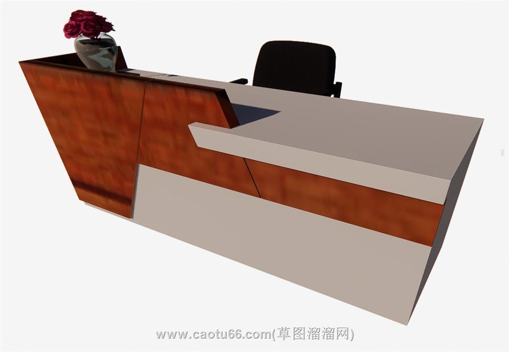 前台柜接待台SU模型