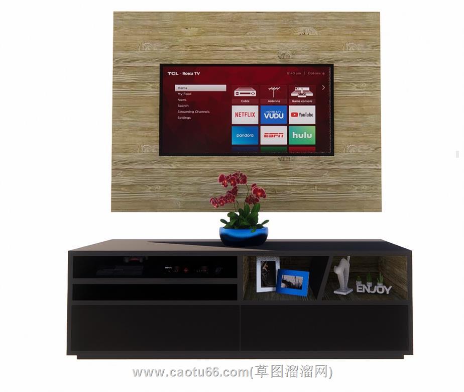 电视柜工艺品SU模型
